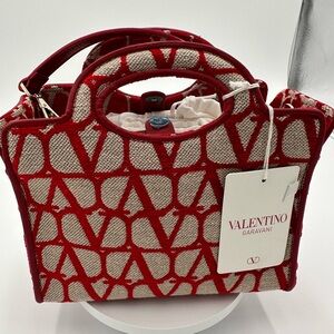 Valentino Garavani mini tote in red